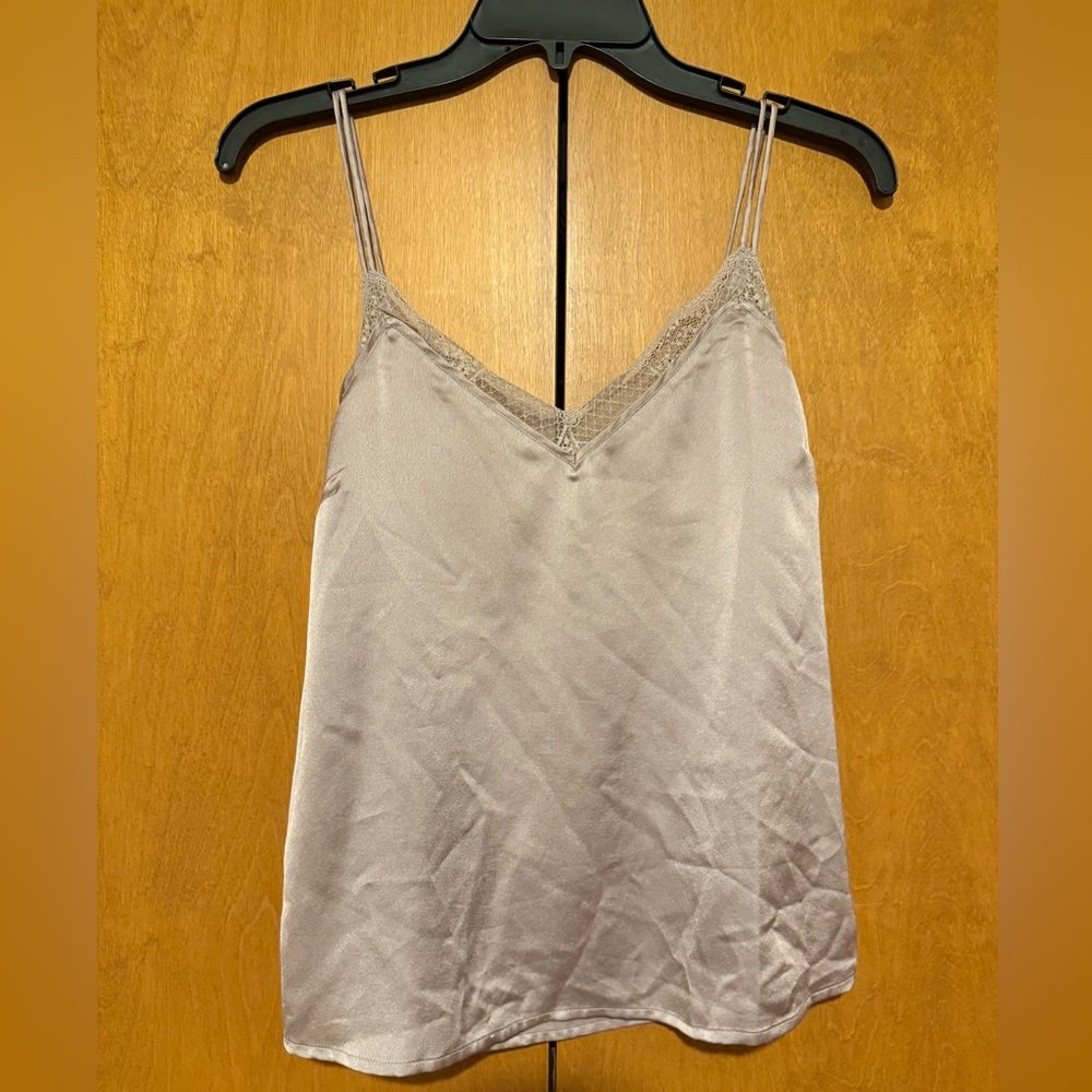 Satin Lace-Trim Cami by Abercrombie and Fitch